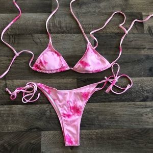Pink Tie-Dye Cheeky Bikini